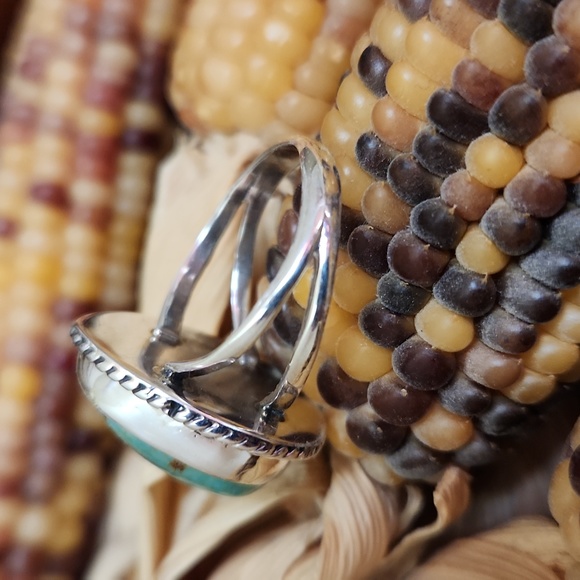 Stunning NWOT Native American Navajo Turquoise & Sterling Ring 💍 💙💚 - Picture 5 of 13